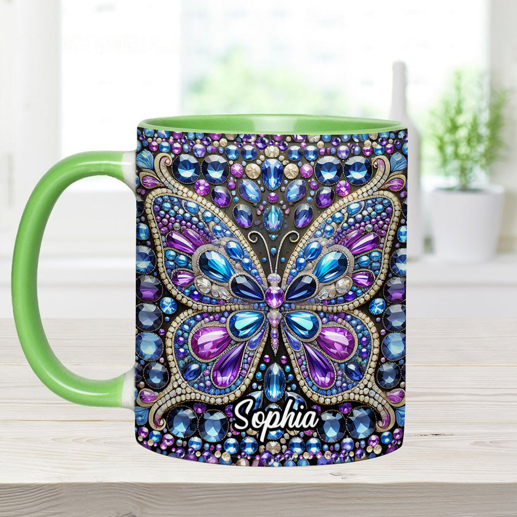 Beautiful Butterfly - Personalized Butterfly Accent Mug
