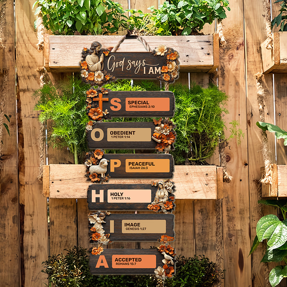 God Says You Are - Personalized Christian Pallet Wood Sign