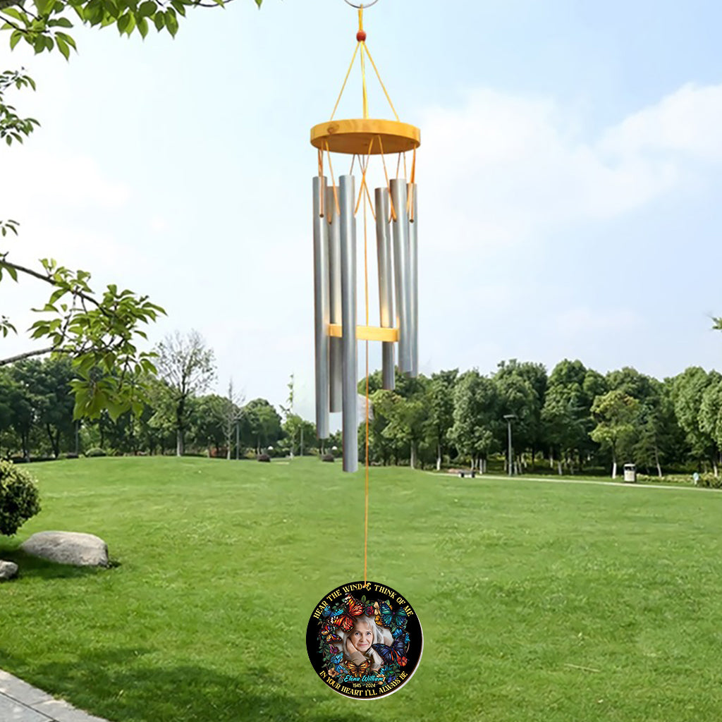 Hear The Wind And Think Of Me - Personalized Memorial Wind Chime Suncatcher