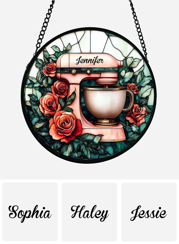 Beautiful Mixer - Personalized Baking Stained Glass Suncatcher
