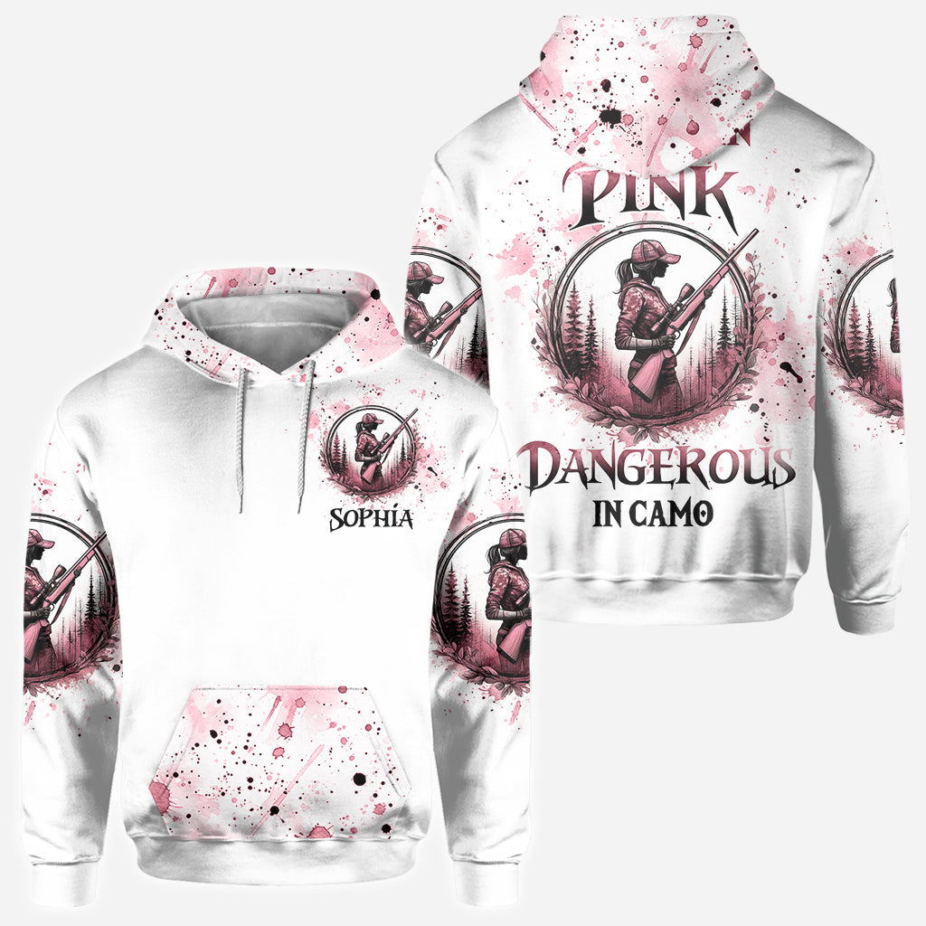 Pretty in Pink - Personalized Hunting All Over Shirt