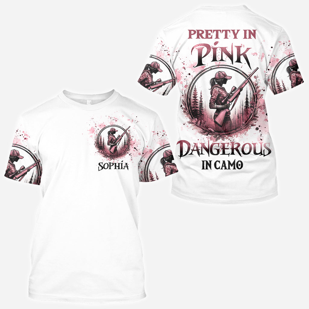 Pretty in Pink - Personalized Hunting All Over Shirt