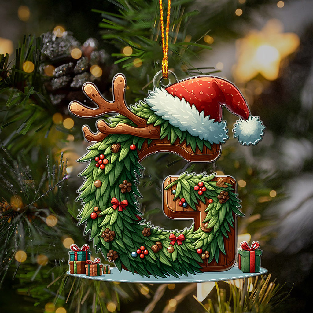 Family's Names Christmas Alphabet Letter - Personalized Family Ornament