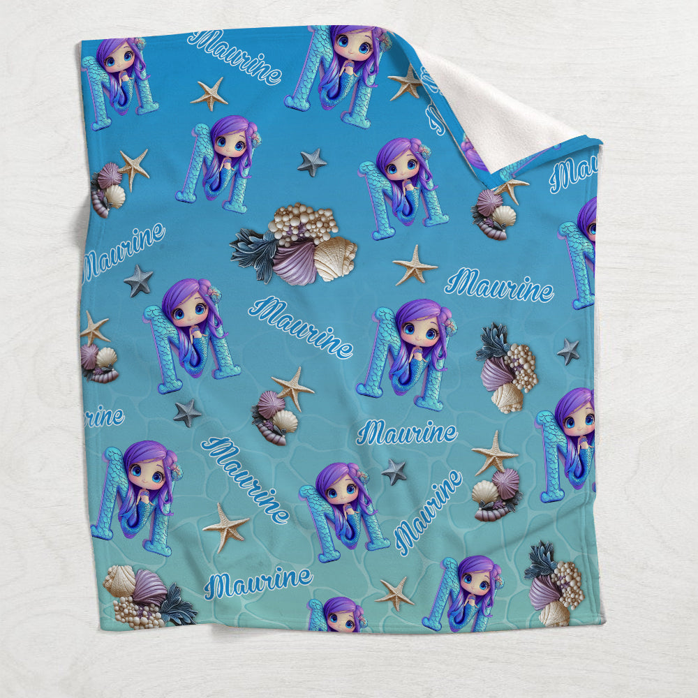 Beautiful Letter Gift For Grandkid - Personalized Kid Blanket