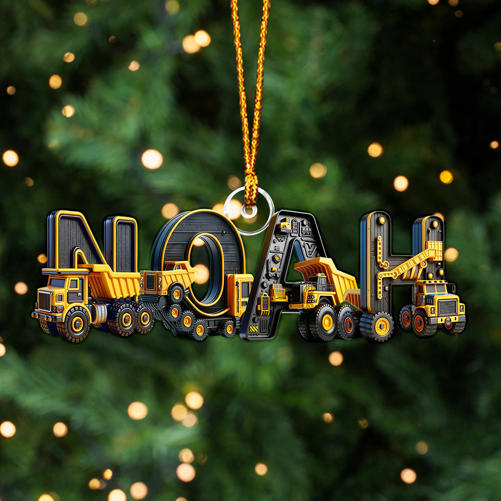 Funny Name Ornament Gift For Grandkids - Personalized Kid Custom Shaped Ornament