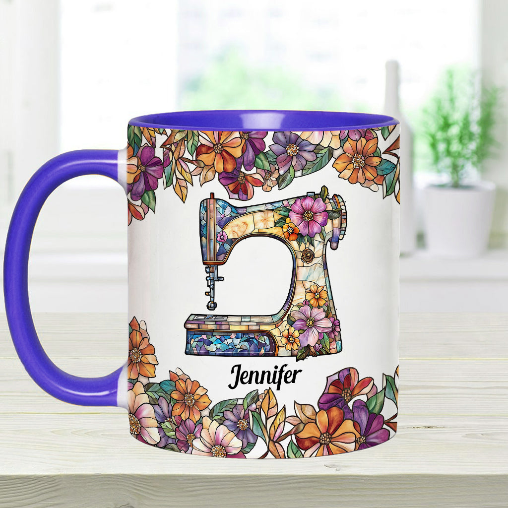 Stunning Sewing Machine - Personalized Sewing Accent Mug