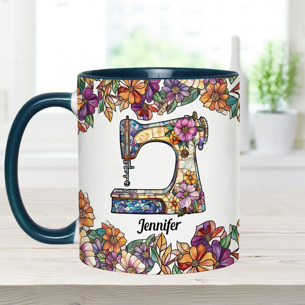 Stunning Sewing Machine - Personalized Sewing Accent Mug