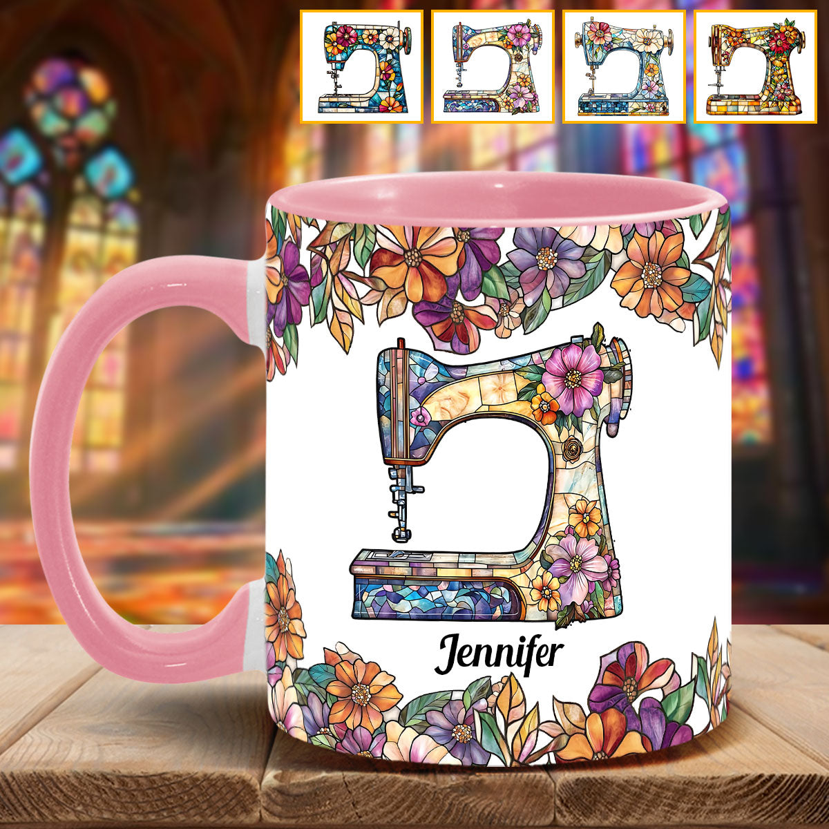 Stunning Sewing Machine - Personalized Sewing Accent Mug
