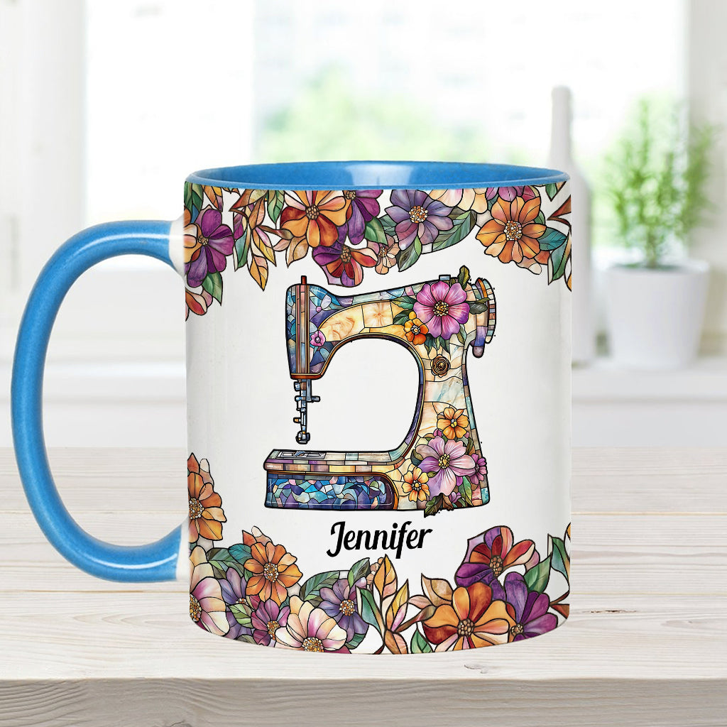Stunning Sewing Machine - Personalized Sewing Accent Mug