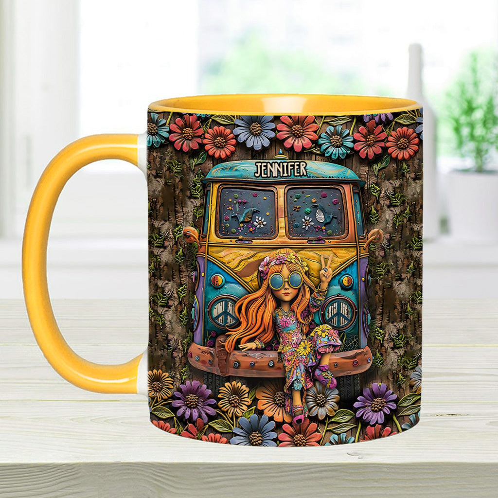 Awesome Caravan - Personalized Hippie Accent Mug
