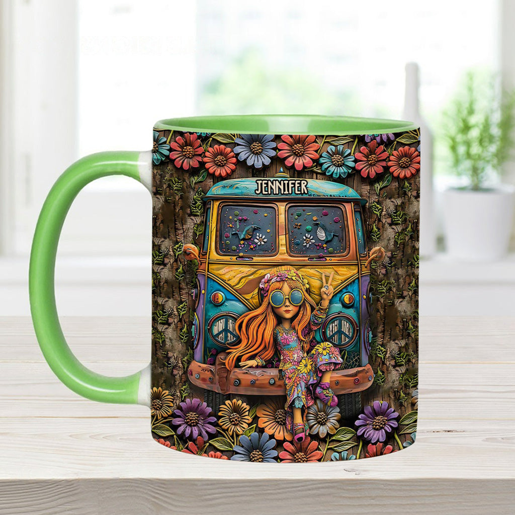 Awesome Caravan - Personalized Hippie Accent Mug
