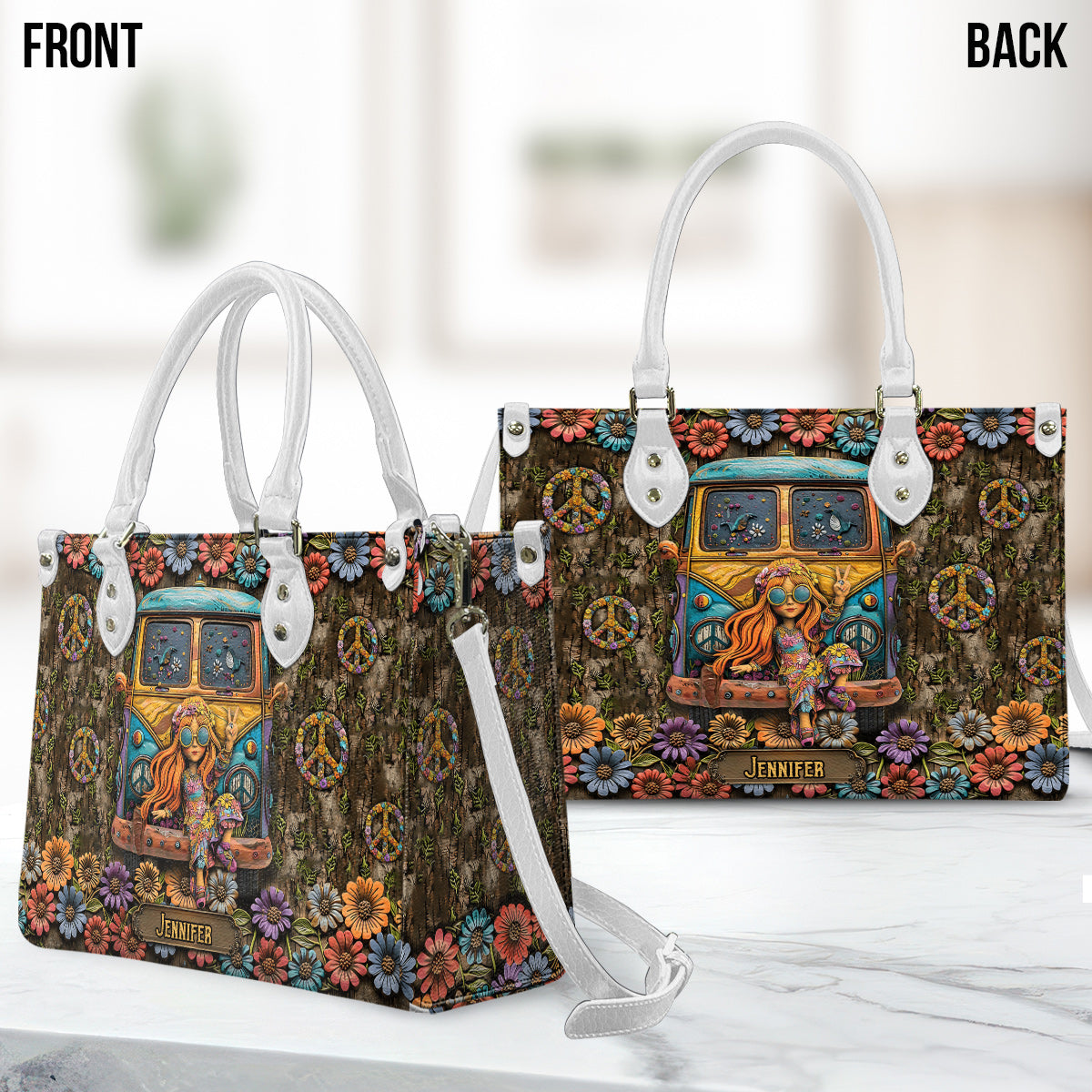 Stay Wild Moon Child - Personalized Hippie Leather Handbag