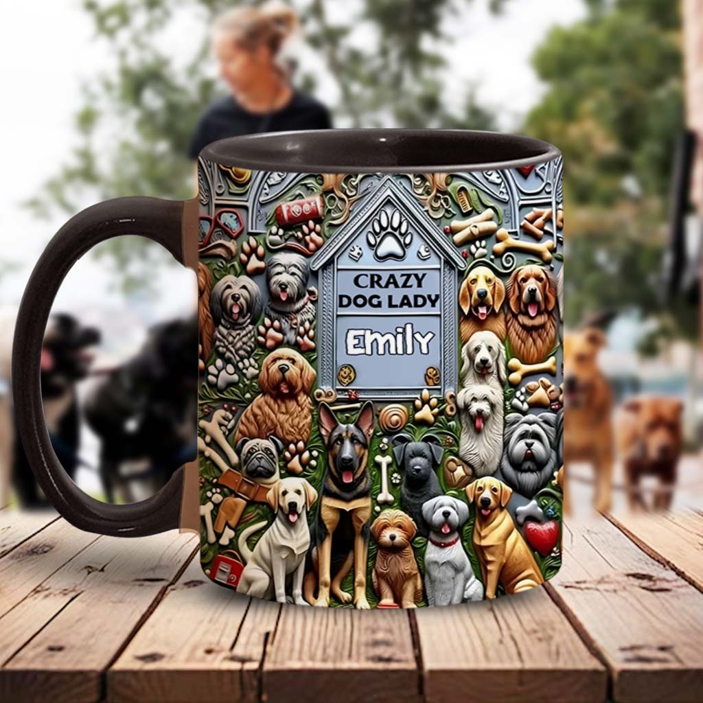Crazy Dog Lady - Personalized Dog Accent Mug