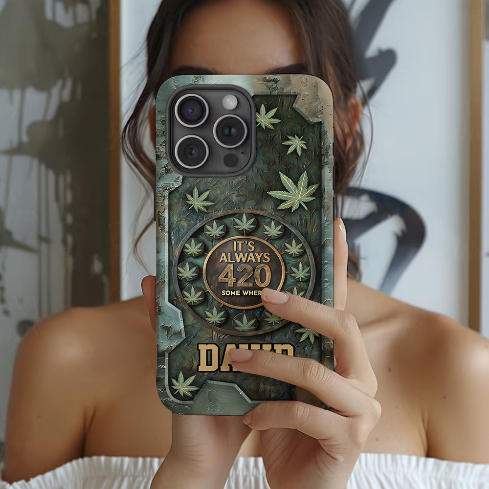 It's Always 420 - Personalized Weed Full Print Phone Case