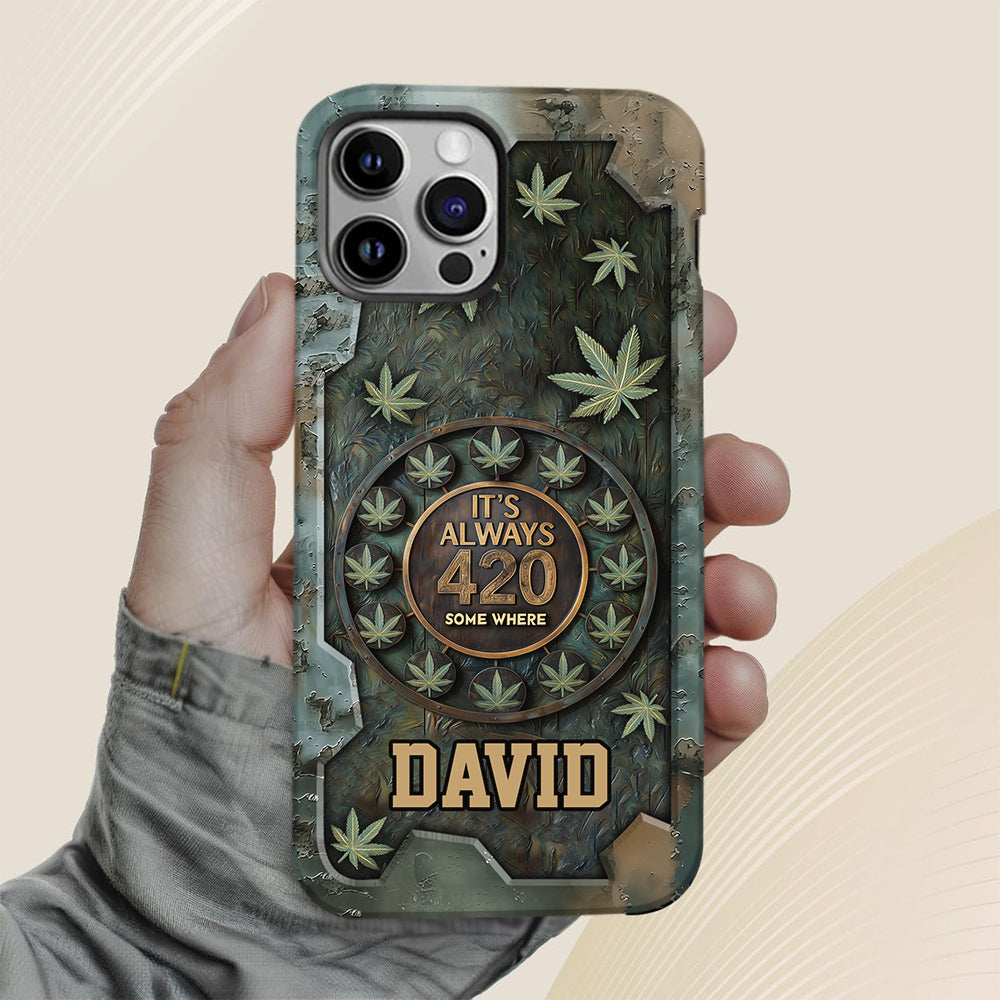 It's Always 420 - Personalized Weed Full Print Phone Case