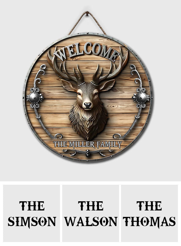 Love Hunting - Personalized Hunting Round Wood Sign