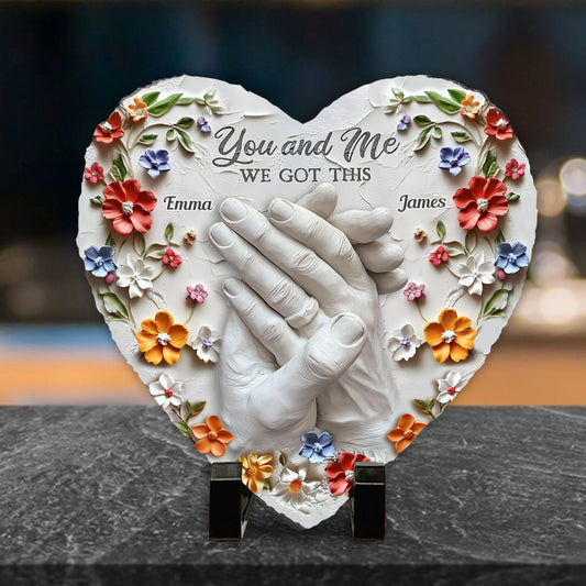 I Met You I Liked You - Personalized Couple Heart Shaped Stone