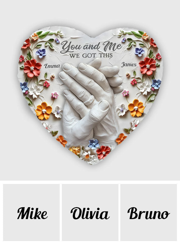 I Met You I Liked You - Personalized Couple Heart Shaped Stone