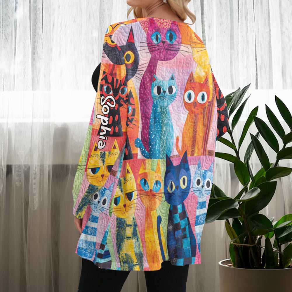 Cat Lady - Personalized Cat Cardigan