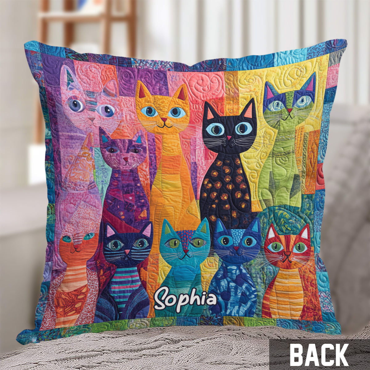 Love Cats - Personalized Cat Throw Pillow