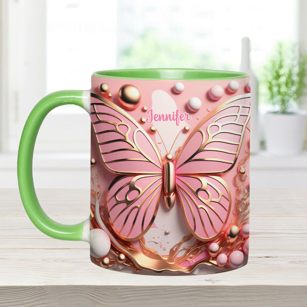 Love Butterfly - Personalized Butterfly Accent Mug