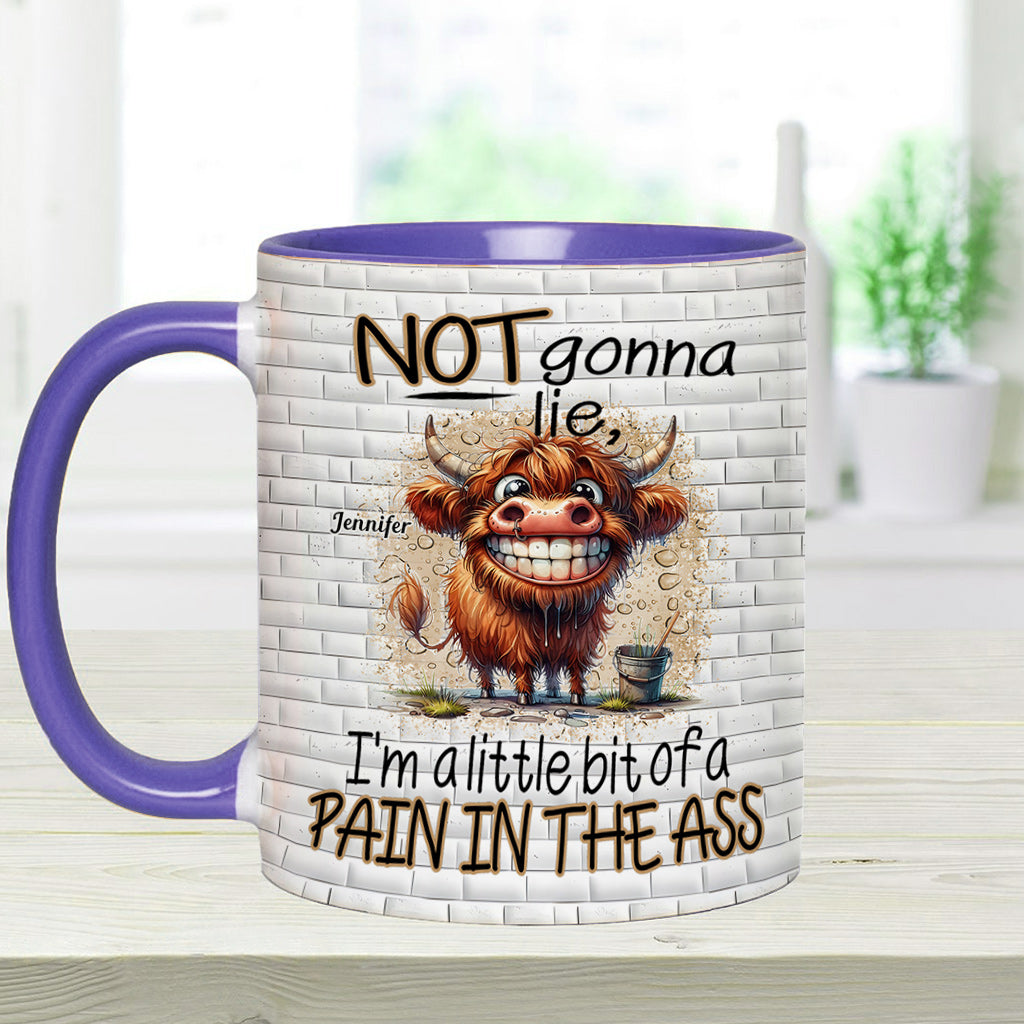Not Gonna Lie - Personalized Accent Mug