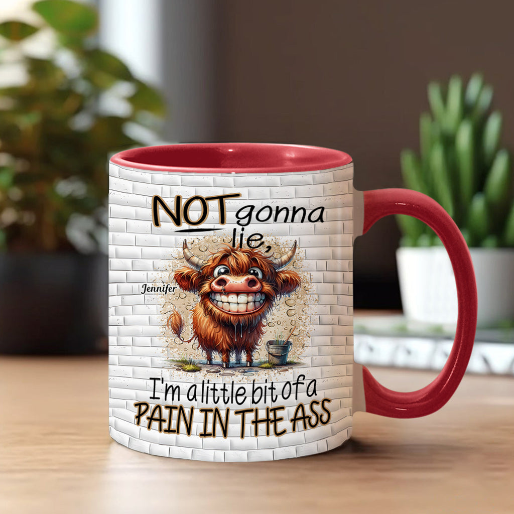 Not Gonna Lie - Personalized Accent Mug