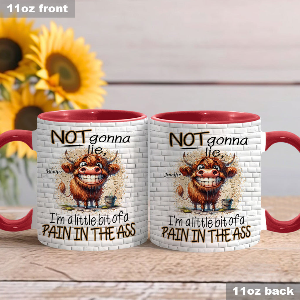 Not Gonna Lie - Personalized Accent Mug