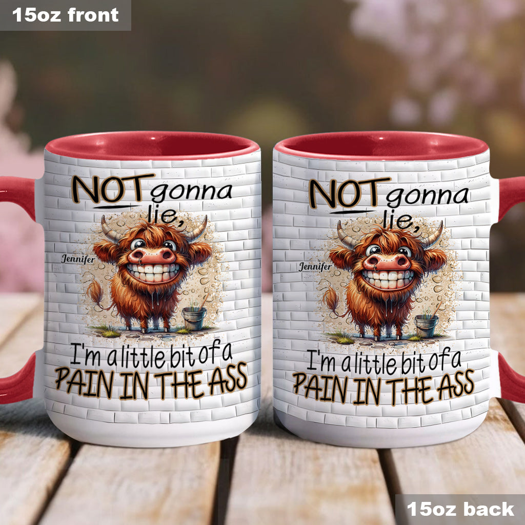 Not Gonna Lie - Personalized Accent Mug