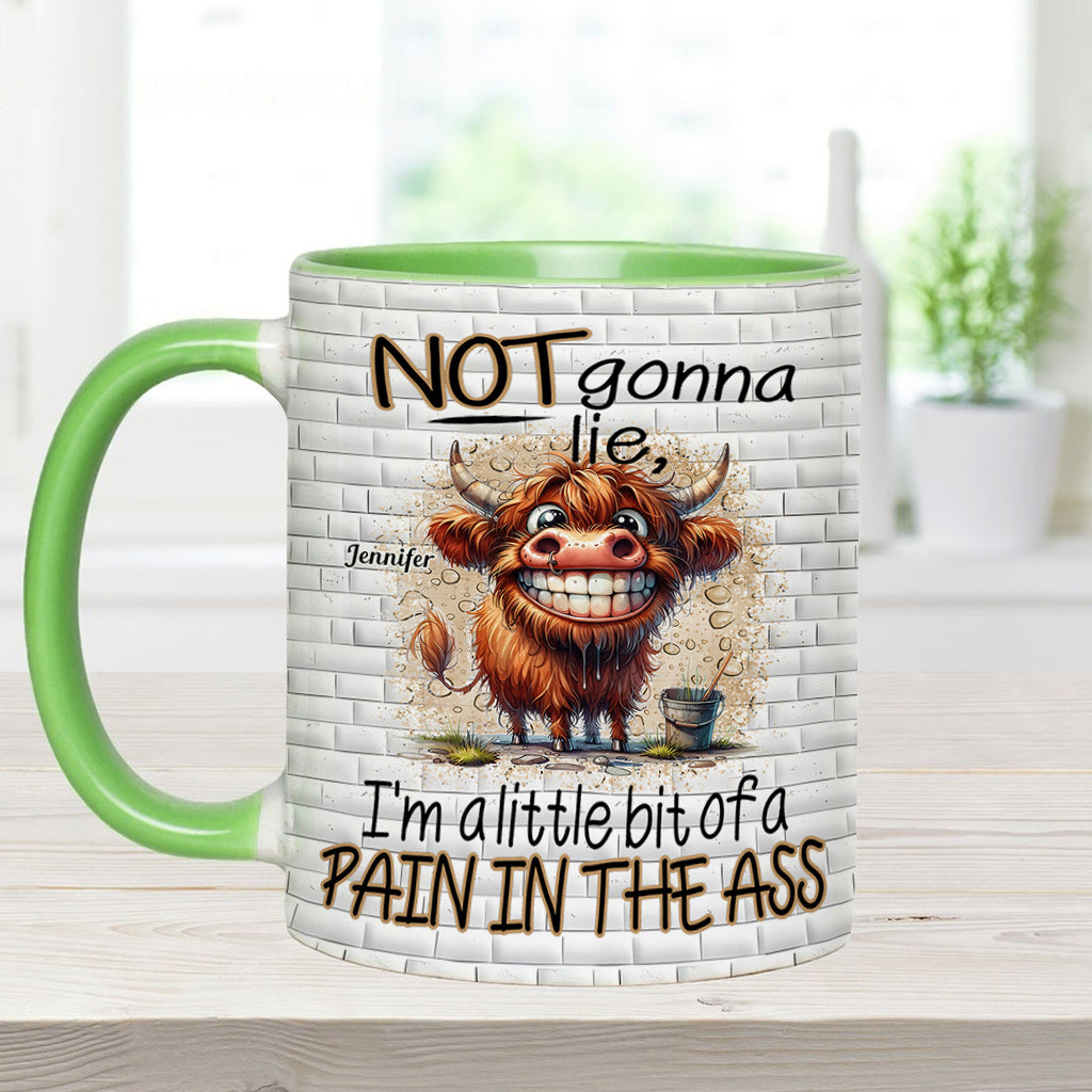 Not Gonna Lie - Personalized Accent Mug