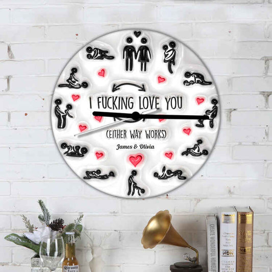 I Love You - Personalized Couple Wall Clock