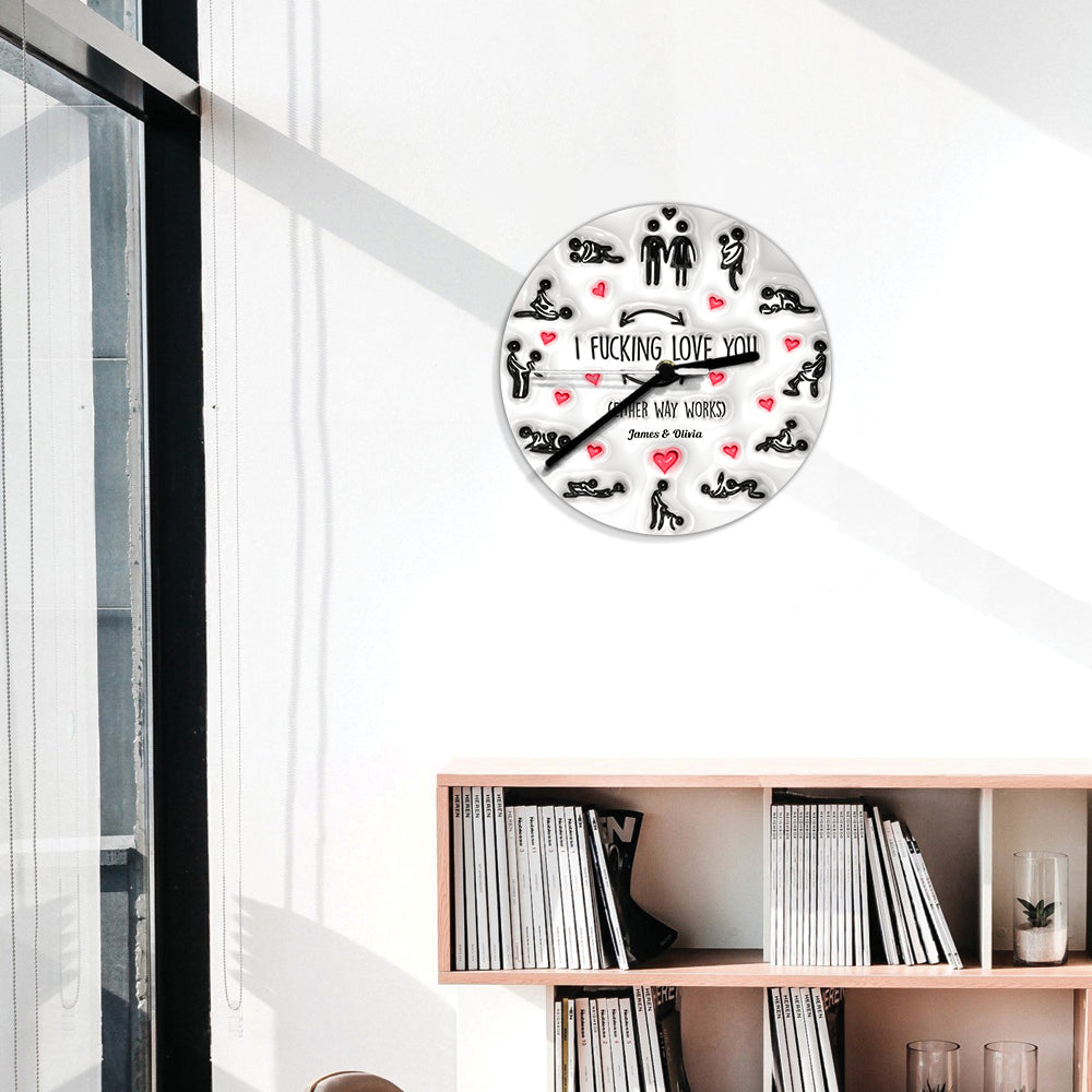 I Love You - Personalized Couple Wall Clock