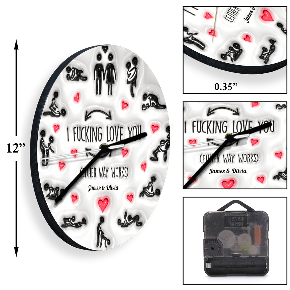 I Love You - Personalized Couple Wall Clock
