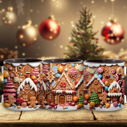 Christmas Movie Watching Mug Ginger Bread - Personalized Family Accent Mug