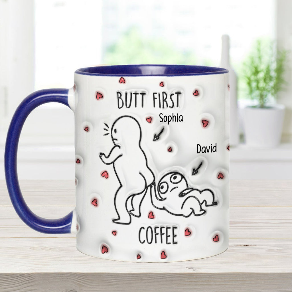 But First Coffee - Personalized Couple Accent Mug