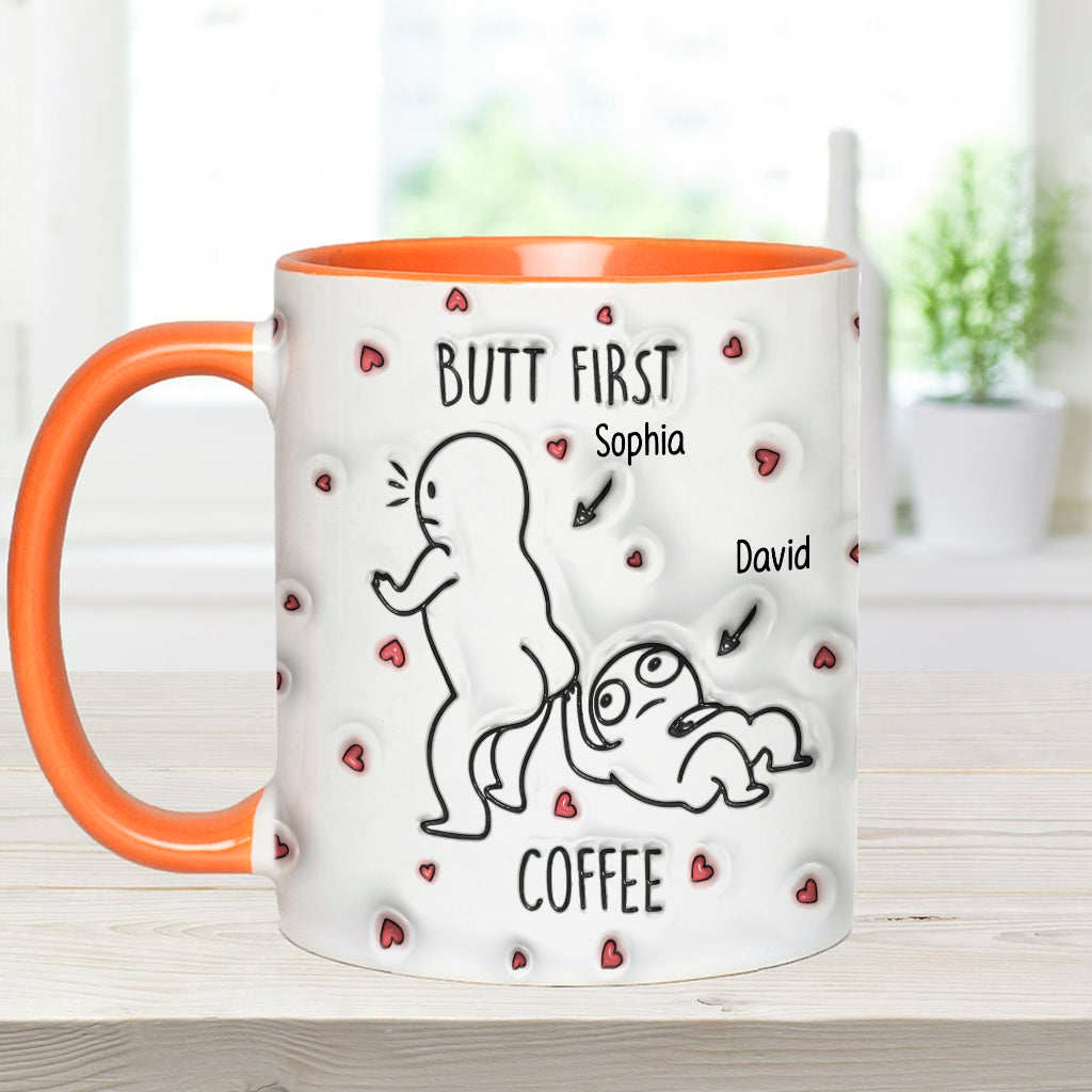 But First Coffee - Personalized Couple Accent Mug