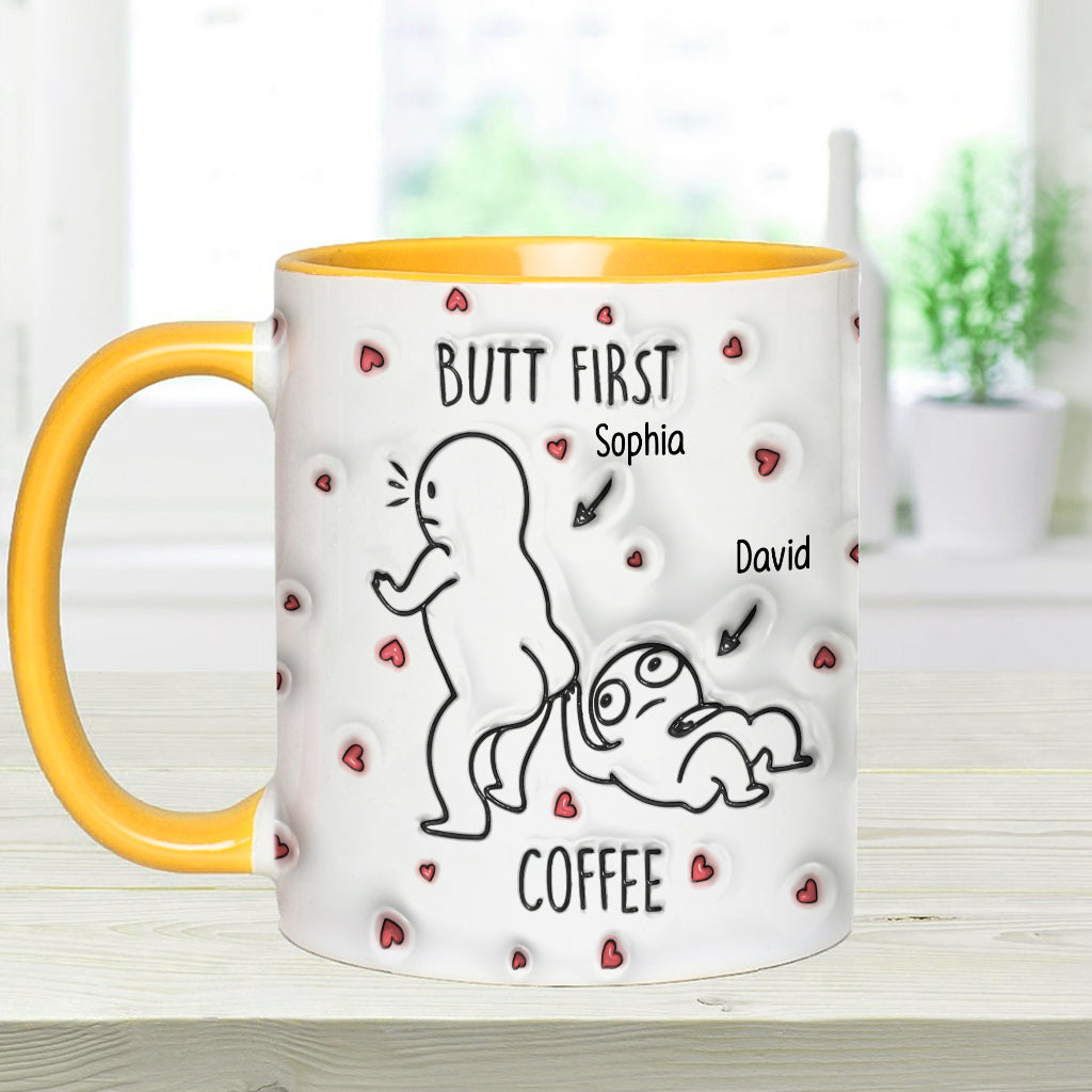 But First Coffee - Personalized Couple Accent Mug