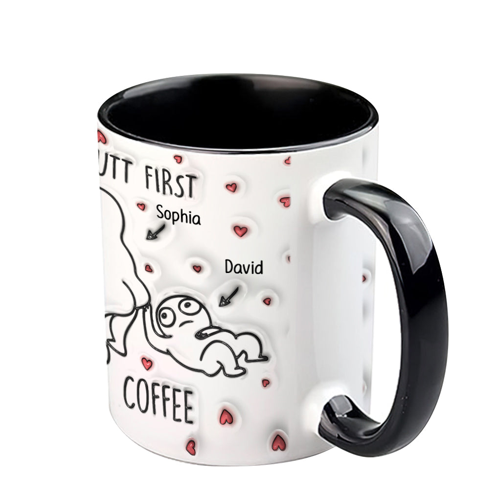 But First Coffee - Personalized Couple Accent Mug