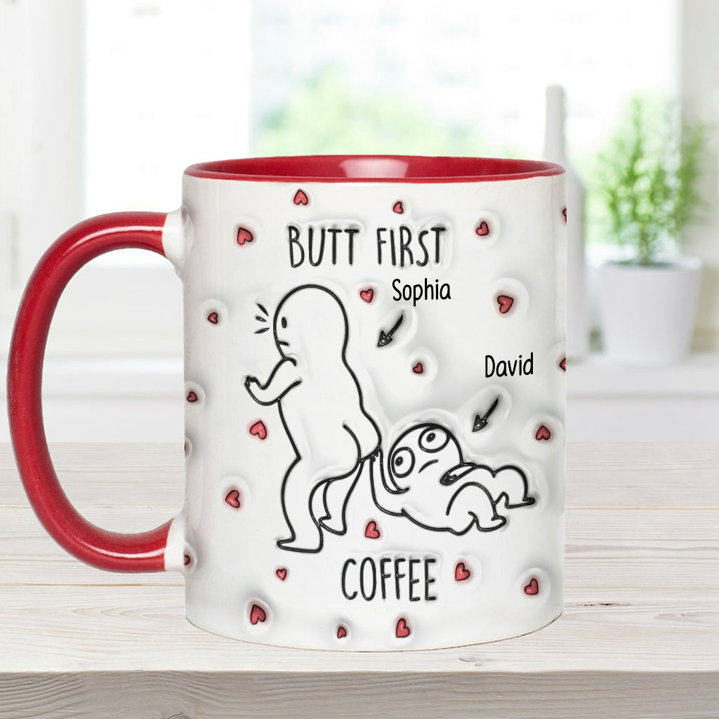 But First Coffee - Personalized Couple Accent Mug