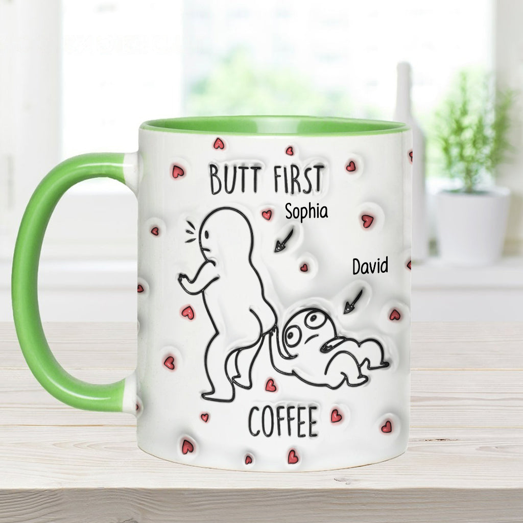 But First Coffee - Personalized Couple Accent Mug