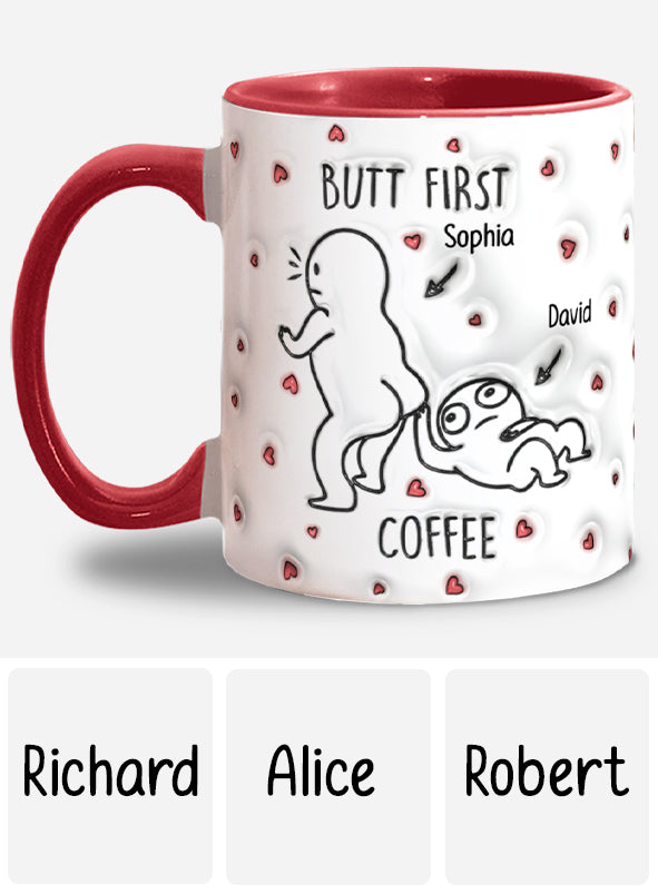 But First Coffee - Personalized Couple Accent Mug