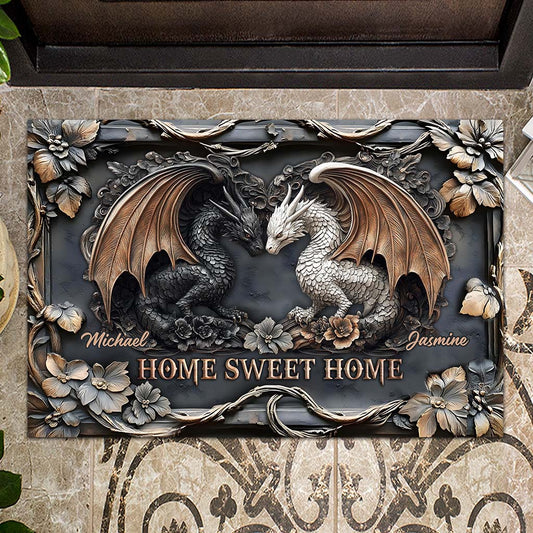 Home Sweet Home - Personalized Dragon Doormat