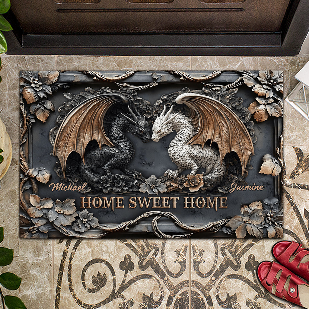 Home Sweet Home - Personalized Dragon Doormat