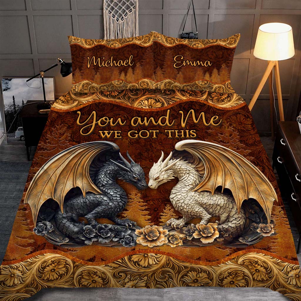 You & Me - Personalized Dragon Quilt Set