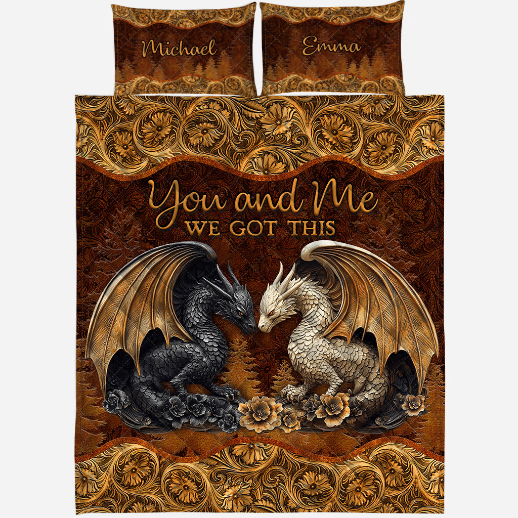 You & Me - Personalized Dragon Quilt Set