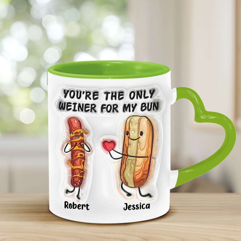 You Are The Only One - Personalized Couple Heart Handle Mug