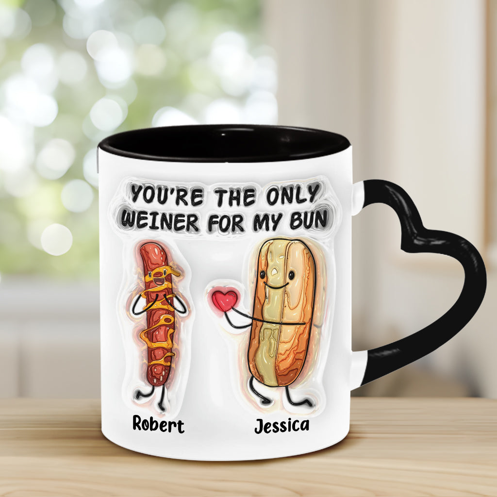 You Are The Only One - Personalized Couple Heart Handle Mug