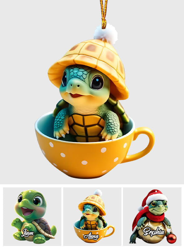 Cute Turle - Personalized Turtle Ornament