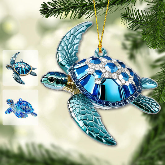 Stunning Turle - Personalized Turtle Ornament