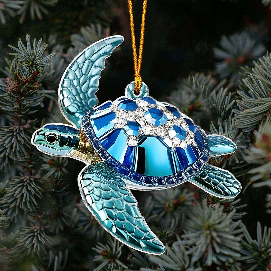 Stunning Turle - Personalized Turtle Ornament